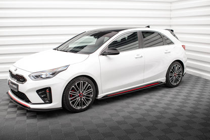 Maxton Seitenschweller Ansatz für Kia Ceed GT Mk3  schwarz Hochglanz
