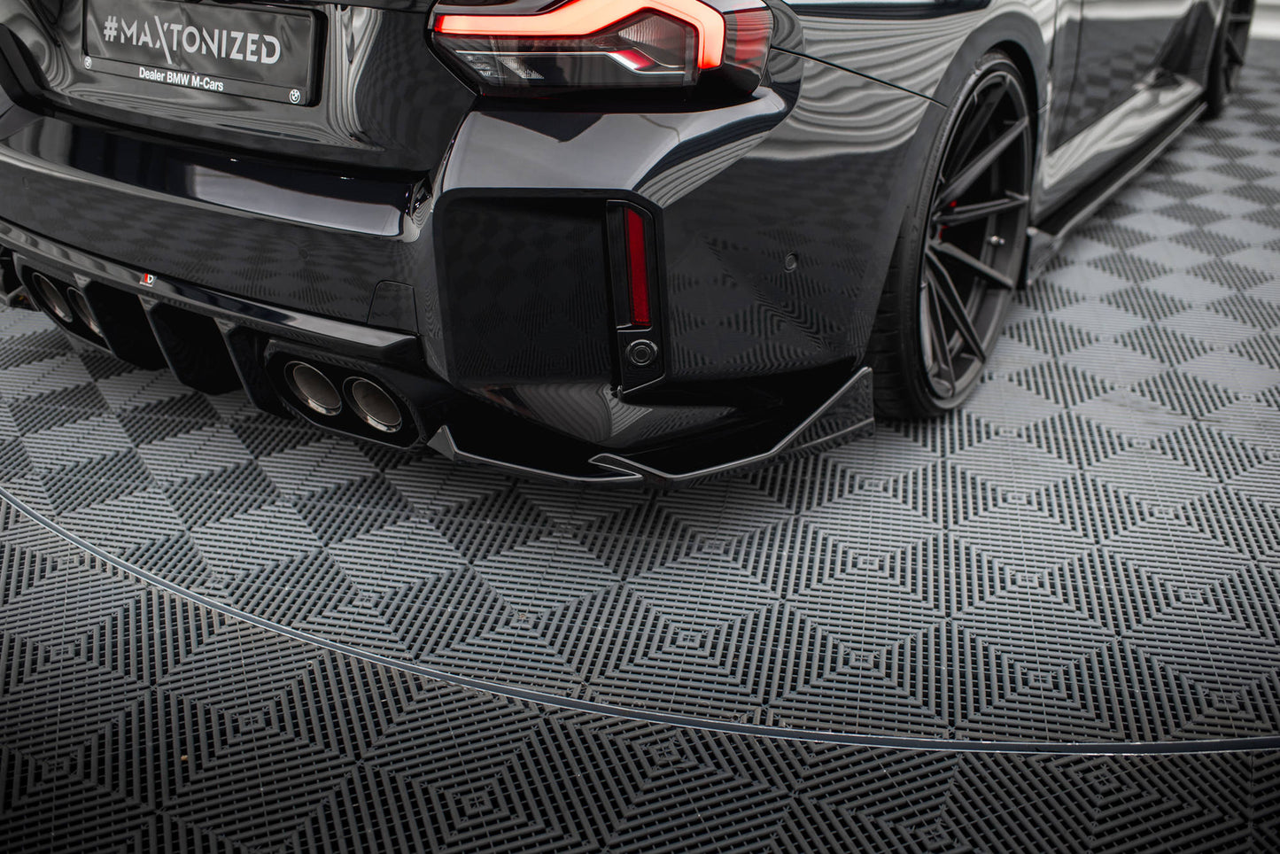 Maxton Heck Ansatz Flaps Diffusor V.6 für BMW M2 G87 schwarz Hochglanz