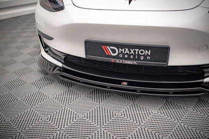 Maxton Front Ansatz V.3 für Tesla Model 3 schwarz Hochglanz