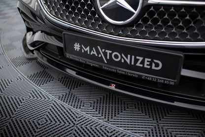 Maxton Front Ansatz V.1 für Mercedes-Benz E AMG-Line W214 schwarz Hochglanz