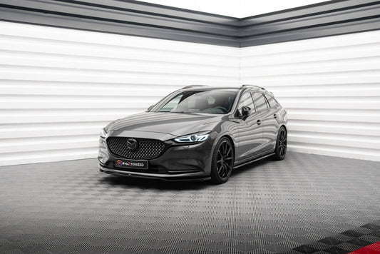 Maxton Front Ansatz V.1 für Mazda 6 Mk3 Facelift schwarz Hochglanz