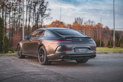 Maxton Mittlerer Diffusor Heck Ansatz DTM Look für Mercedes-AMG 53 4 Door Coupe schwarz Hochglanz