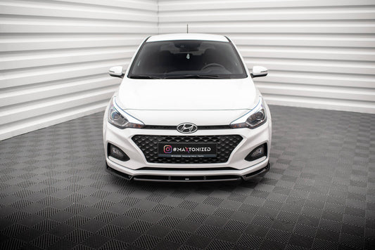 Maxton Front Ansatz V.2 für Hyundai I20 Mk2 Facelift schwarz Hochglanz