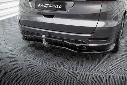 Maxton Mittlerer Diffusor Heck Ansatz DTM Look für Ford S-Max ST-Line Mk2 schwarz Hochglanz