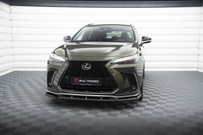 Maxton Front Ansatz V.2 für Lexus NX F-Sport Mk2 schwarz Hochglanz