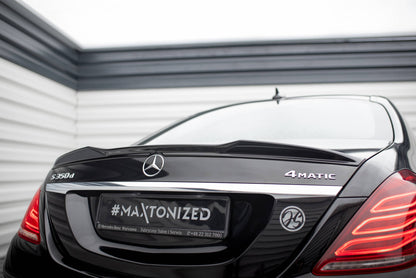 Maxton Spoiler CAP für 3D Mercedes-Benz S W222 schwarz Hochglanz