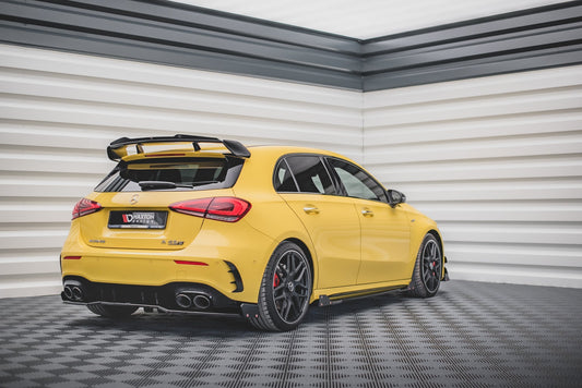 Maxton Mittlerer Diffusor Heck Ansatz +Flaps für Mercedes-AMG A 45 S Aero Pack W177