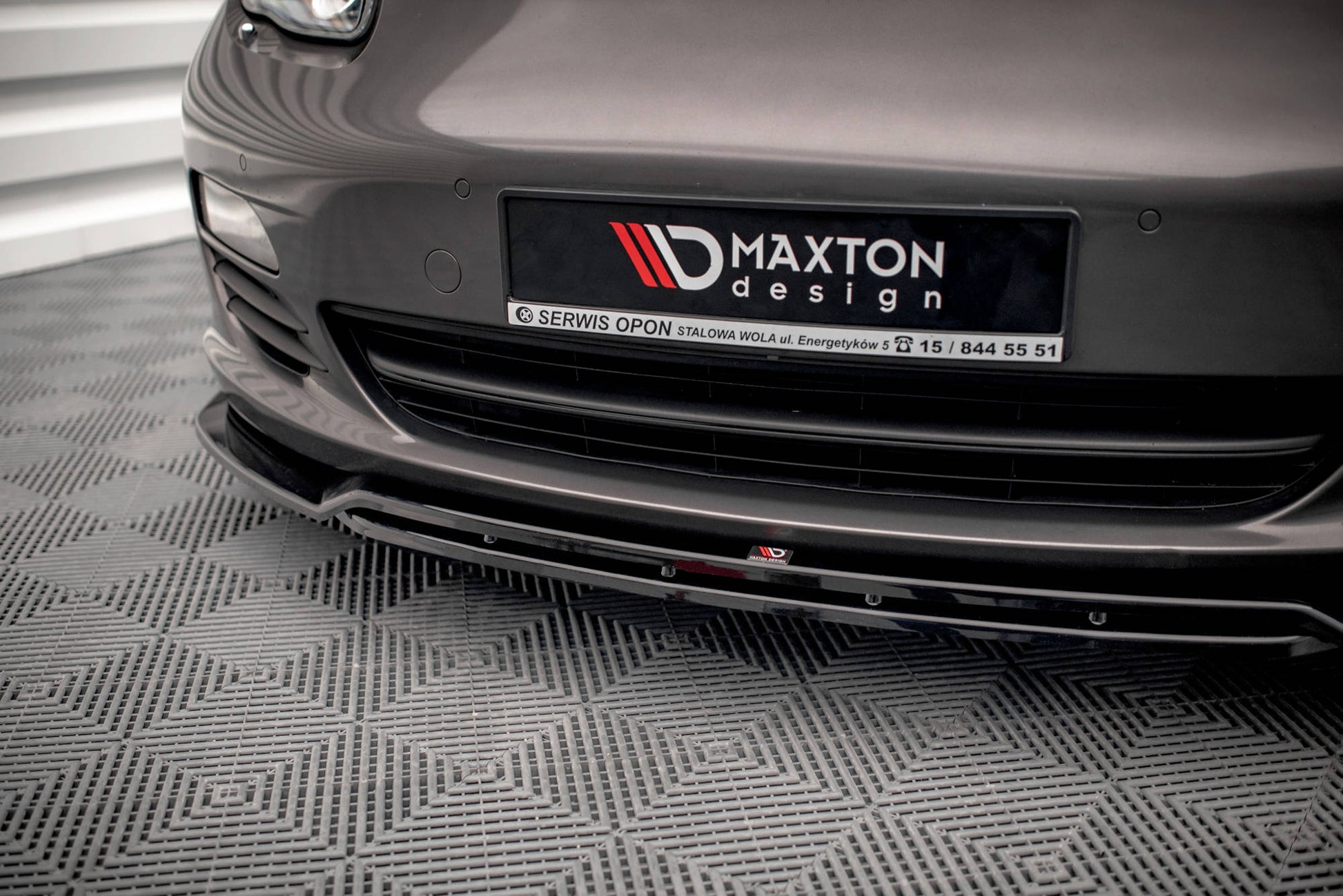 Maxton Front Ansatz V.1 für Porsche Panamera / Panamera Diesel 970 schwarz Hochglanz