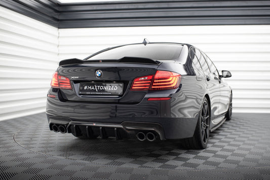 Maxton Diffusor Heck Ansatz V.2 für BMW 5er M-Paket F10 (Version mit zwei Doppelauspuffanlagen)