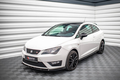 Maxton Front Ansatz V.2 für Seat Ibiza FR SC Mk4 Facelift schwarz Hochglanz