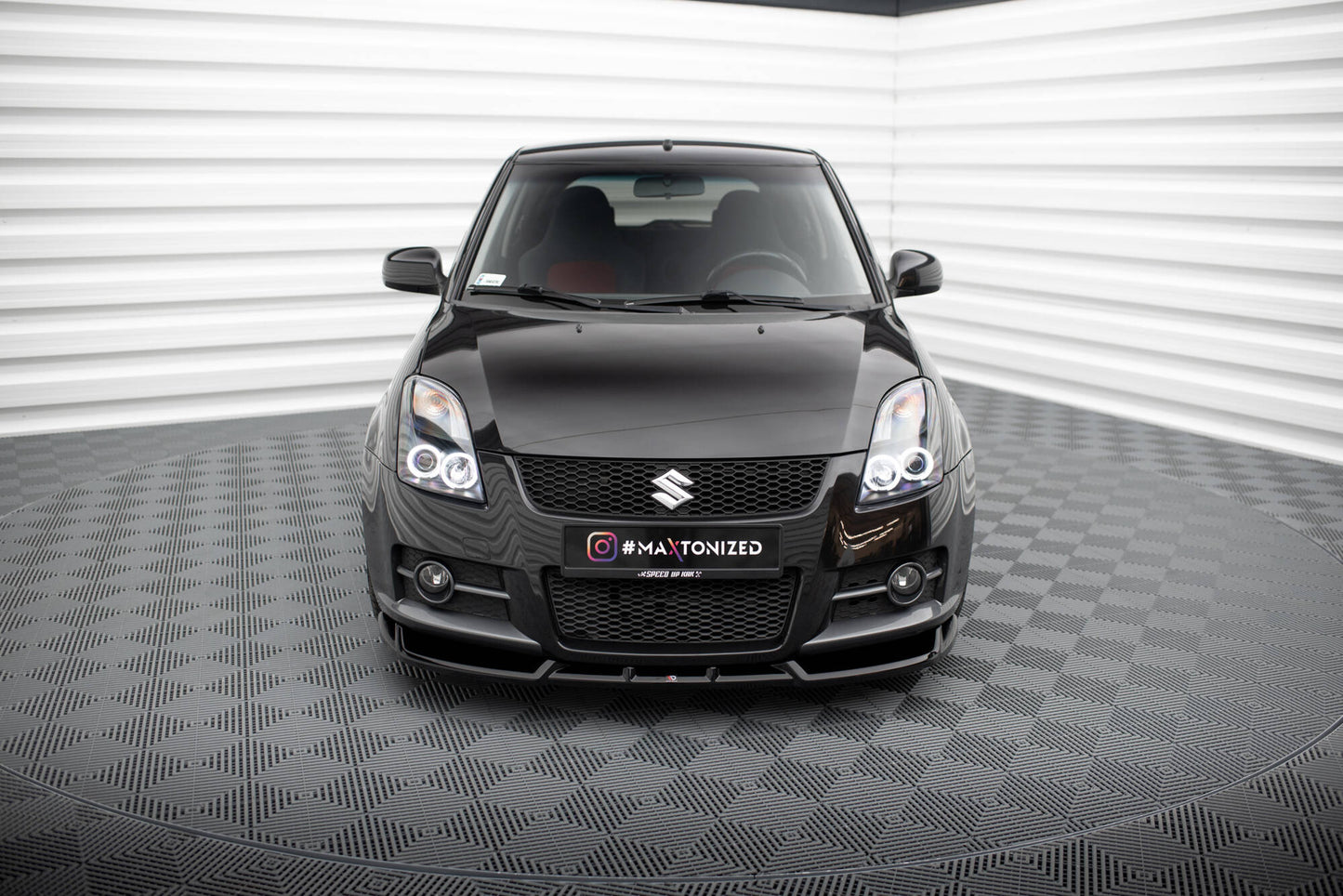 Maxton Front Ansatz für Suzuki Swift Sport Mk4 schwarz Hochglanz