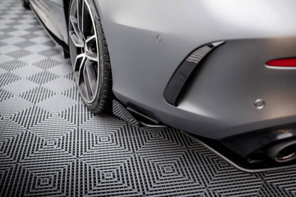 Maxton Street Pro Heck Ansatz Flaps Diffusor +Flaps für Mercedes-AMG C43 Coupe C205 Facelift schwarz Hochglanz