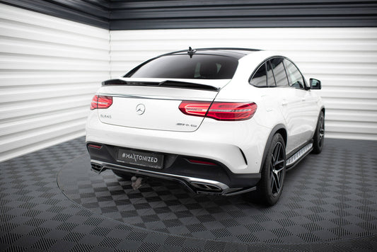 Maxton Hinten Splitter (mit einem vertikalem balken) Mercedes-AMG GLE 43 Coupe C292 schwarz Hochglanz