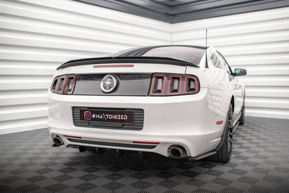 Maxton Diffusor Heck Ansatz für Ford Mustang Mk5 Facelift schwarz Hochglanz