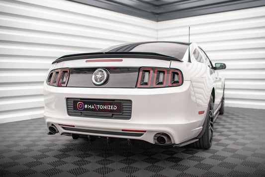 Maxton Diffusor Heck Ansatz für Ford Mustang Mk5 Facelift schwarz Hochglanz