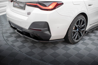 Maxton Mittlerer Diffusor Heck Ansatz DTM Look für V.1 BMW i4 M-Paket G26 schwarz Hochglanz