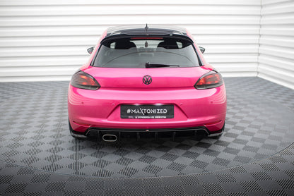 Maxton Heck Ansatz Flaps Diffusor V.2 für Volkswagen Scirocco Mk3  schwarz Hochglanz