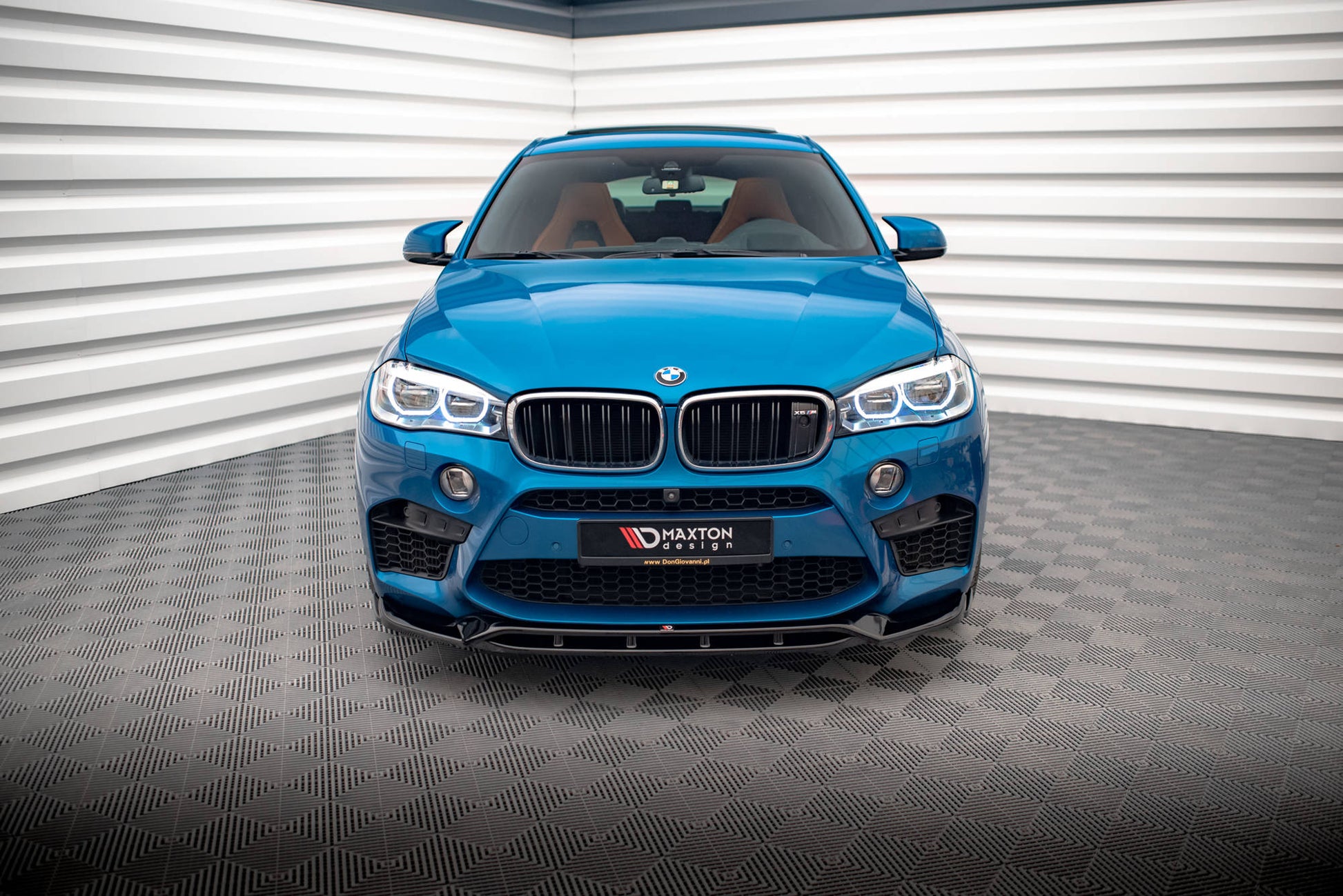 Maxton Front Ansatz V.3 für BMW X5 M F85 / X6 M F86 schwarz Hochglanz