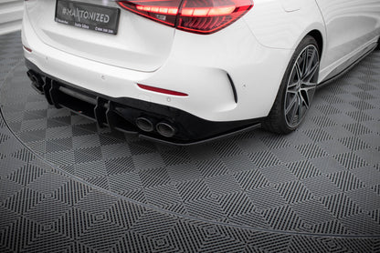 Maxton Heck Ansatz Flaps Diffusor für Mercedes-Benz C AMG-Line / 43 AMG W206 schwarz Hochglanz