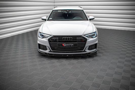 Maxton Front Ansatz V.3 für Audi A6 S-Line / S6 C8  schwarz Hochglanz