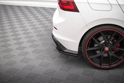 Maxton Heck Ansatz Flaps Diffusor V.3 für Volkswagen Golf GTI Mk8 schwarz Hochglanz