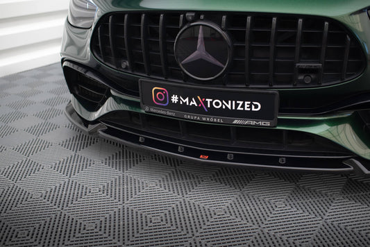 Maxton Front Ansatz V.2 für Mercedes-AMG E63 W213 Facelift schwarz Hochglanz