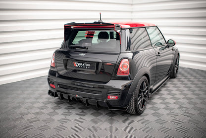 Maxton Diffusor Heck Ansatz für Mini Cooper John Cooper Works R56 schwarz Hochglanz