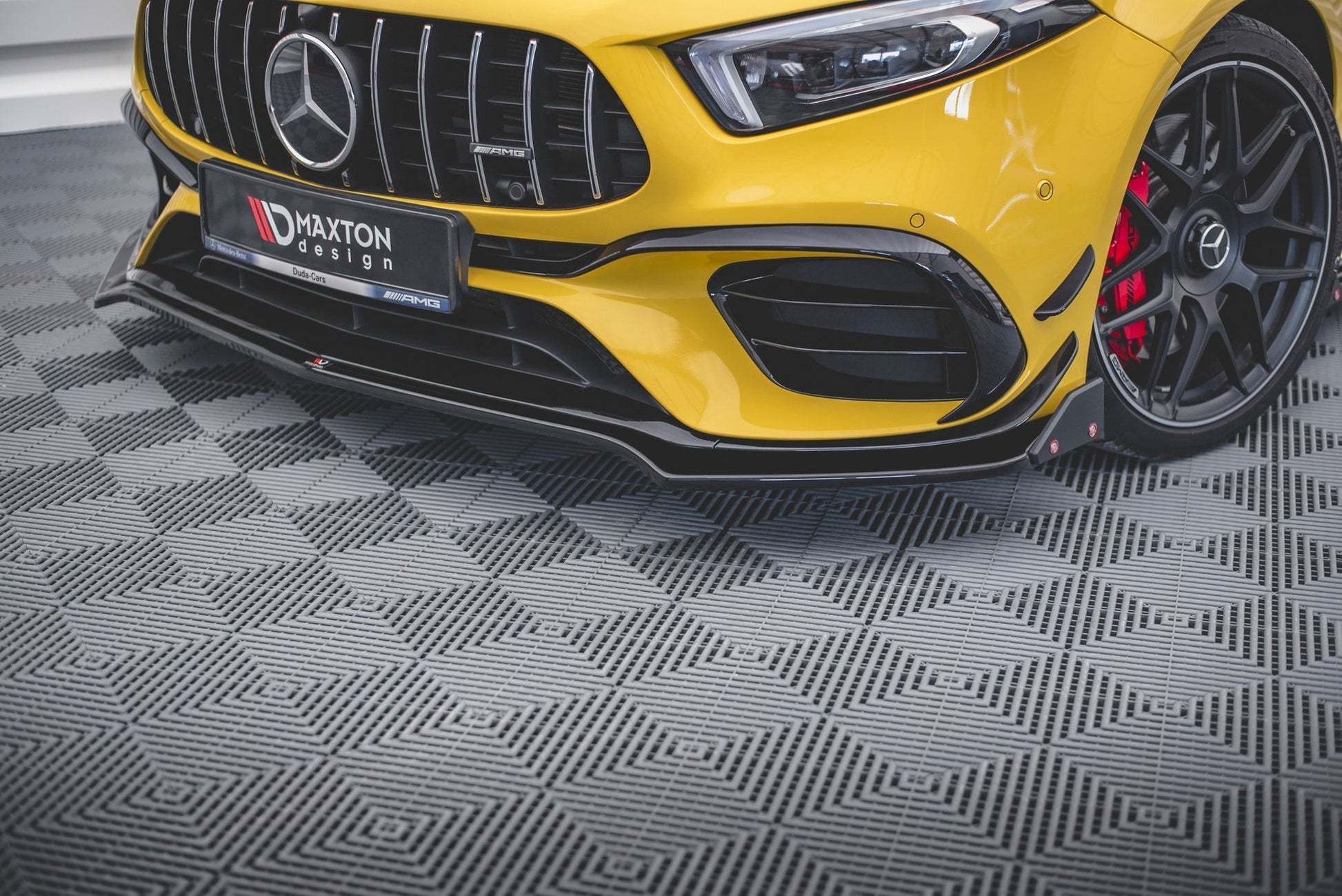 Maxton Front Ansatz V.3 +Flaps für Mercedes-AMG A 45 S Aero Pack W177