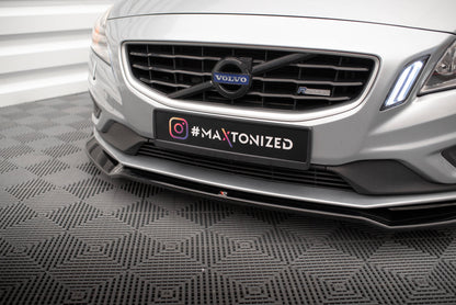 Maxton Front Ansatz V.2 für Volvo S60 R-Design Mk2 schwarz Hochglanz