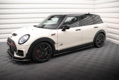 Maxton Seitenschweller Ansatz für Mini Cooper Clubman John Cooper Works F54 Facelift schwarz Hochglanz