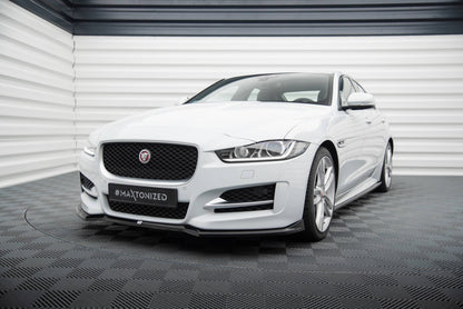 Maxton Front Ansatz V.1 für Jaguar XE R-Sport X760 schwarz Hochglanz