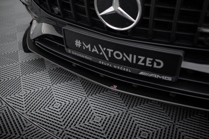 Maxton Street Pro Front Ansatz für +Flaps für + Flaps Mercedes-AMG A35 W177 Facelift schwarz Hochglanz