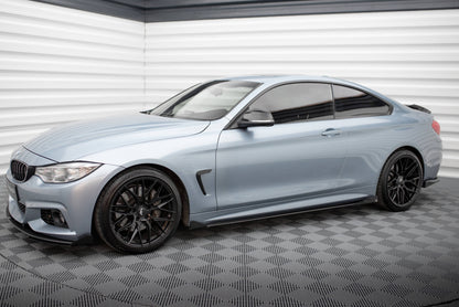 Maxton Side Flaps BMW 4er Coupe / Gran Coupe / Cabrio M-Paket F32 / F36 / F33  schwarz Hochglanz