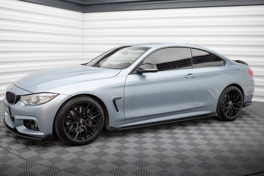 Maxton Side Flaps BMW 4er Coupe / Gran Coupe / Cabrio M-Paket F32 / F36 / F33  schwarz Hochglanz