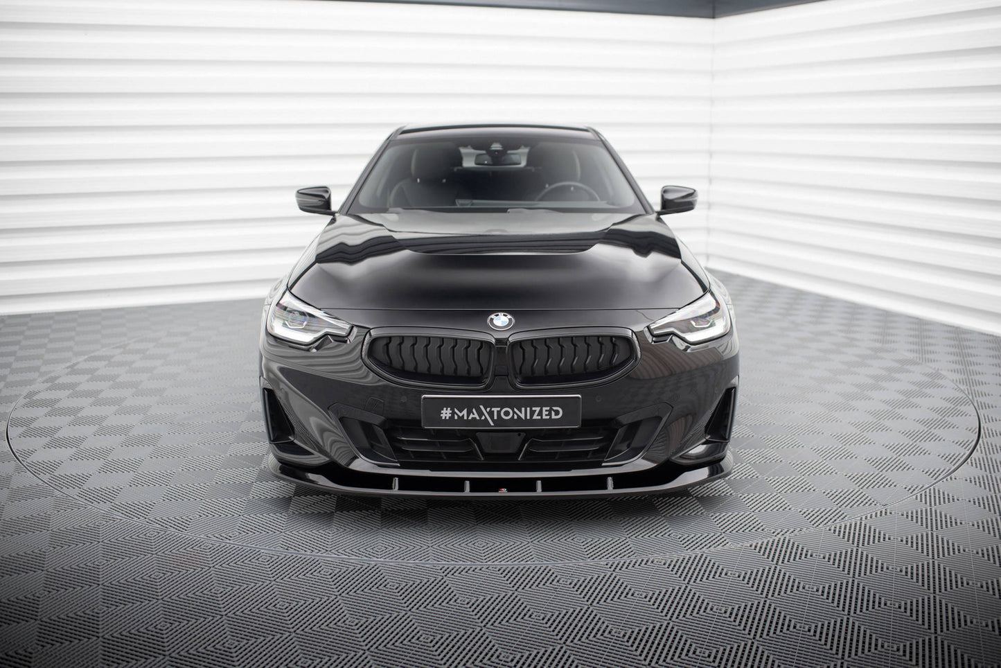 Maxton Front Ansatz V.1 für BMW 2 Coupe G42 schwarz Hochglanz