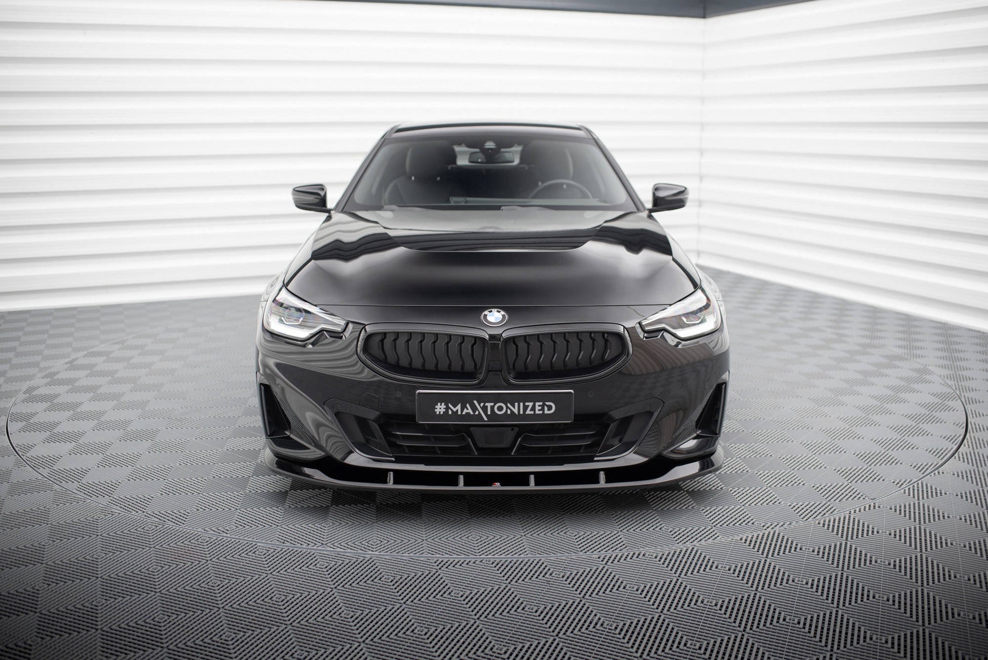 Maxton Front Ansatz V.1 für BMW 2 Coupe G42 schwarz Hochglanz