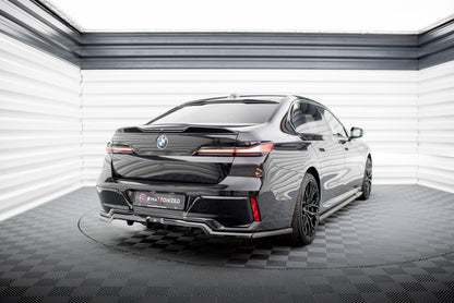 Maxton Mittlerer Diffusor Heck Ansatz DTM Look für BMW 7 M-Paket G70 schwarz Hochglanz