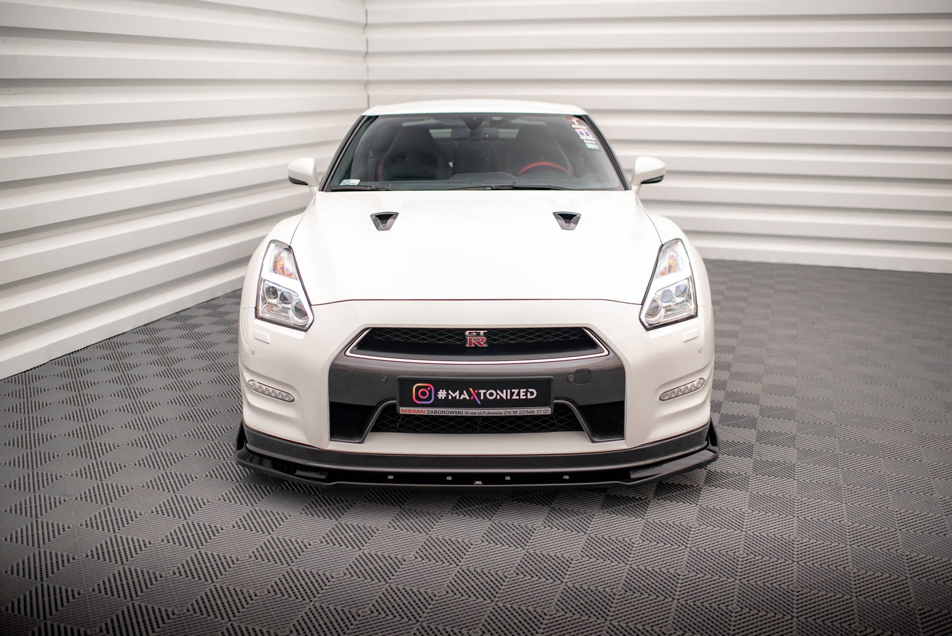 Maxton Front Ansatz +Flaps für Nissan GTR R35 Facelift