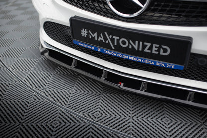 Maxton Front Ansatz für Mercedes-Benz CLA C117 Facelift schwarz Hochglanz