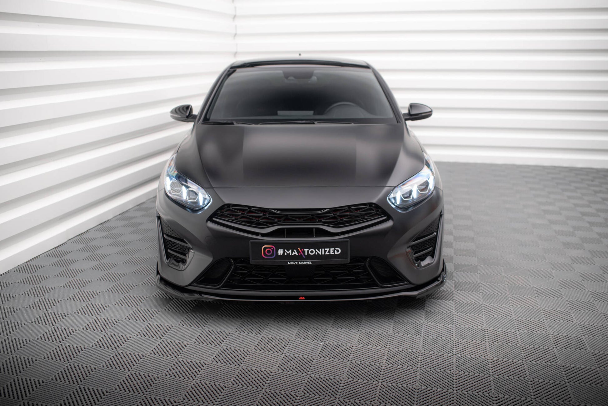 Maxton Front Ansatz V.1 für Kia Proceed GT Mk3 Facelift / Ceed GT Mk1 Facelift  schwarz Hochglanz