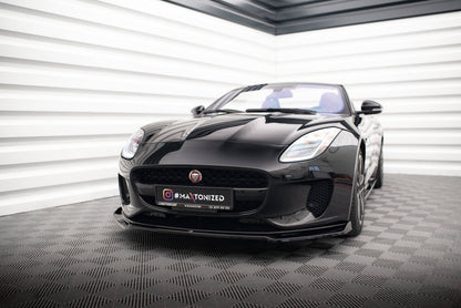 Maxton Front Ansatz V.2 für Jaguar F-Type Mk1 Facelift schwarz Hochglanz