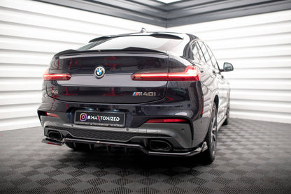 Maxton Mittlerer Diffusor Heck Ansatz DTM Look für V.2 BMW X4 M40i G02 schwarz Hochglanz