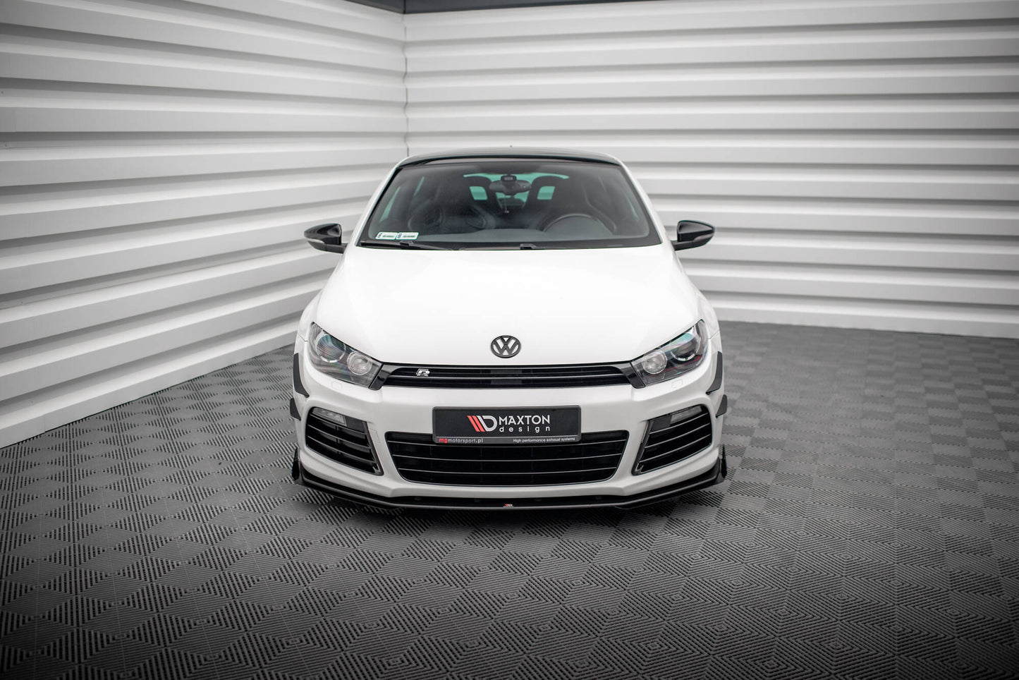 Maxton Street Pro Front Ansatz für +Flaps für + Flaps Volkswagen Scirocco R Mk3 schwarz Hochglanz