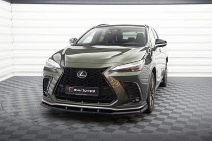 Maxton Front Ansatz V.1 für Lexus NX F-Sport Mk2 schwarz Hochglanz