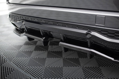 Maxton Mittlerer Diffusor Heck Ansatz DTM Look für Ford S-Max ST-Line Mk2 schwarz Hochglanz