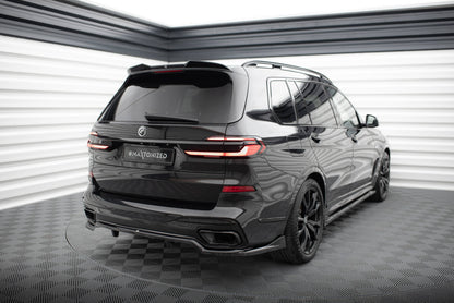 Maxton Mittlerer Diffusor Heck Ansatz DTM Look für BMW X7 M-Paket G07 Facelift schwarz Hochglanz