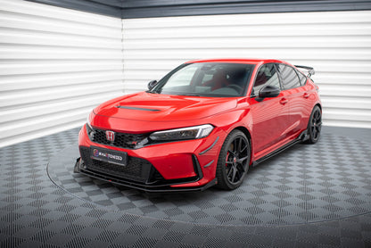 Maxton Street Pro Front Ansatz für +Flaps für + Flaps Honda Civic Type-R Mk 11 schwarz Hochglanz