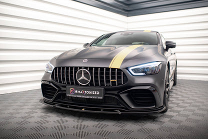 Maxton Front Ansatz V.3 für Mercedes-AMG GT 63S 4-Door Coupe Aero schwarz Hochglanz