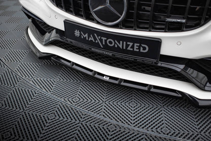 Maxton Front Ansatz V.2 für Mercedes-AMG C63 Limousine / Kombi W205 / S205 schwarz Hochglanz