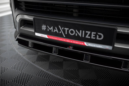 Maxton Front Ansatz für Toyota Hilux Invincible Mk8 Facelift schwarz Hochglanz